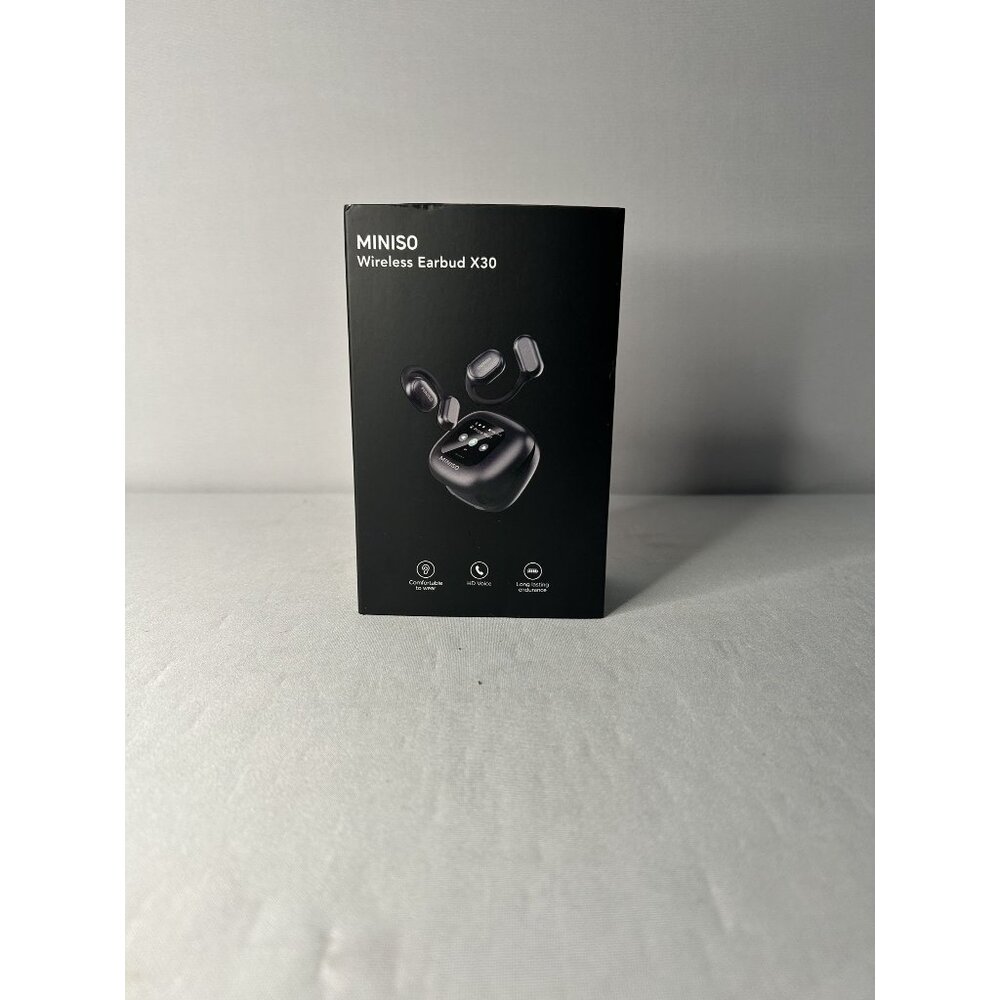 Miniso Wireless Earbud X30 Bluetooth Earphones With Charging Case Black